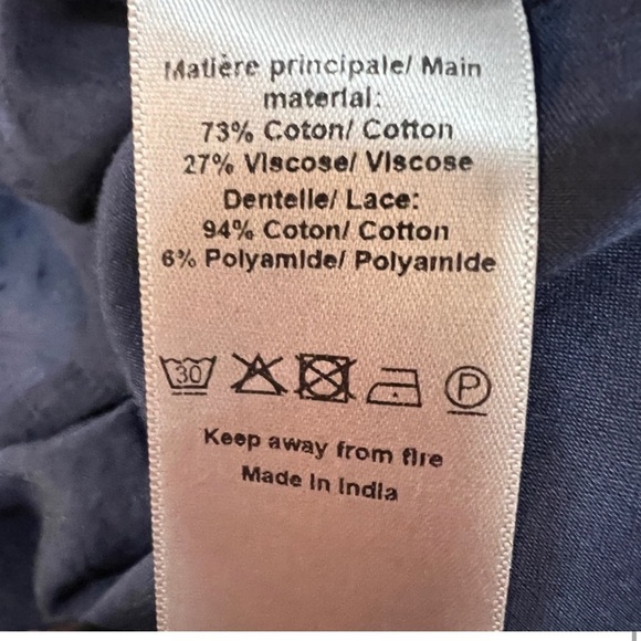 Zadig & Voltaire Timmy Tomboy Deluxe Shirt Tunic Top Ruffle Lace Size Small - Picture 7 of 9